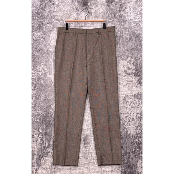 New Banana Republic Pants 34 x 32 Mens Virgin Wool Plaid Tapered Fit Trouser